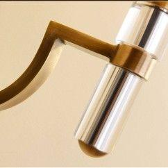 Copper Bedroom Bedsides Wall Lights Glass Torch Study Room Wall Sconces Stair Case Villa Wall Lighting Fixtures 9