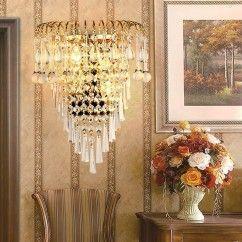 Modern Crystal Golden Crown Bedroom Bedsides Wall Lights Stair Corridor Mirror Front Wall Sconces Balcony Hallway Wall Lamps 5