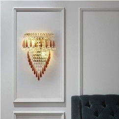 Modern Crystal Golden Crown Bedroom Bedsides Wall Lights Stair Corridor Mirror Front Wall Sconces Balcony Hallway Wall Lamps 10