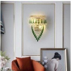 Modern Crystal Golden Crown Bedroom Bedsides Wall Lights Stair Corridor Mirror Front Wall Sconces Balcony Hallway Wall Lamps 17