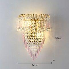 Modern Crystal Golden Crown Bedroom Bedsides Wall Lights Stair Corridor Mirror Front Wall Sconces Balcony Hallway Wall Lamps 18