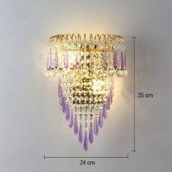 Modern Crystal Golden Crown Bedroom Bedsides Wall Lights Stair Corridor Mirror Front Wall Sconces Balcony Hallway Wall Lamps 19