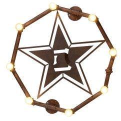 Octangle Metal Tube 3D Star Bar Counter Wall Light Rust Metal Pentacle American Country Rustic Balcony Industrial Wall Lamp 1