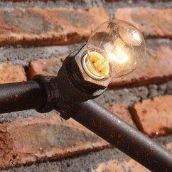 Octangle Metal Tube 3D Star Bar Counter Wall Light Rust Metal Pentacle American Country Rustic Balcony Industrial Wall Lamp 6