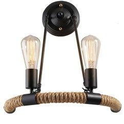 American Metal hemp rope Bar Counter Wall Lamp Stair Corridor Loft Balcony Wall Light Industrial project Wall Lamp 1