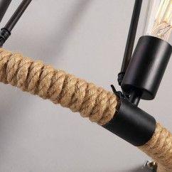 American Metal hemp rope Bar Counter Wall Lamp Stair Corridor Loft Balcony Wall Light Industrial project Wall Lamp 6