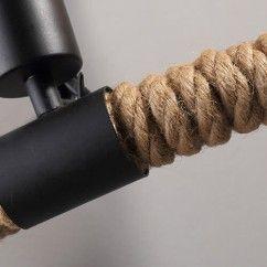 American Metal hemp rope Bar Counter Wall Lamp Stair Corridor Loft Balcony Wall Light Industrial project Wall Lamp 6