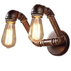 Antique Metal Tube Bar Counter Wall Light Stair Corridor American Country Rustic Balcony Wall Lamp Style Restaurant Wall Light 1