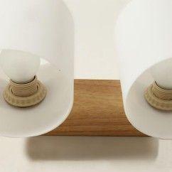 Modern Wooden Glass Cylinder Bedroom Bedsides Wall Lamp Corridor Balcony Hallway Wall Lighting Fixtures 5