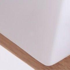 Contracted Japanese Wooden Corridor Wall Lamp Chinese Bedroom Wall Sconce Glass Cube Bedsides Stair Case Wall Fixtures 6