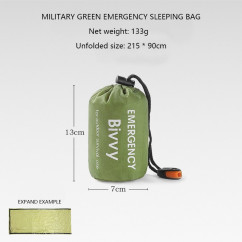 Waterproof Emergency Survival Blanket with Storage Bag Whistle 6 Styles Curtain Sleeping Bag Portable Outdoor Blanket