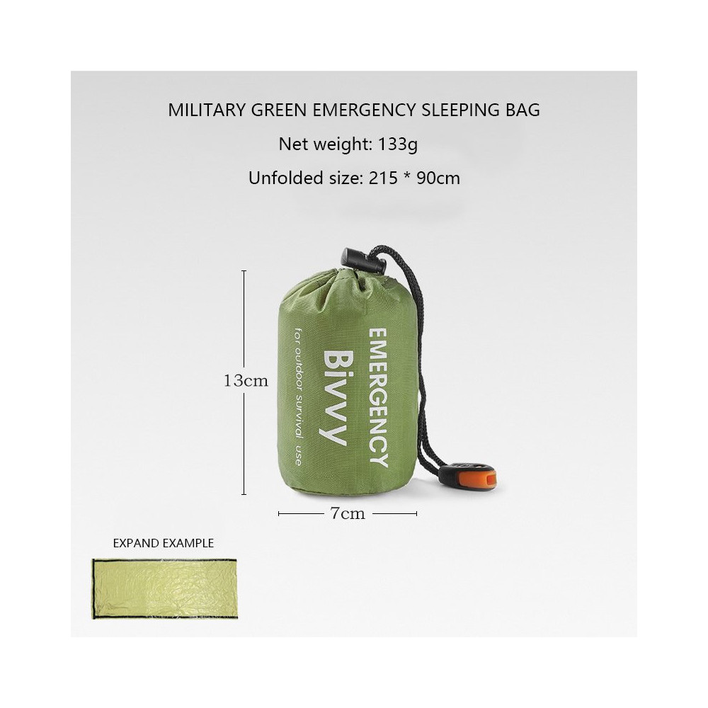 Waterproof Emergency Survival Blanket with Storage Bag Whistle 6 Styles Curtain Sleeping Bag Portable Outdoor Blanket