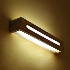 LED Wooden Bathroom Wall Lights Mirror Front Bedroom Bedsides LED Wall Sconce Cabinet Japanese Corridor Wall Lighting Fixtures10