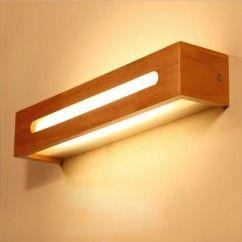 LED Wooden Bathroom Wall Lights Mirror Front Bedroom Bedsides LED Wall Sconce Cabinet Japanese Corridor Wall Lighting Fixtures12