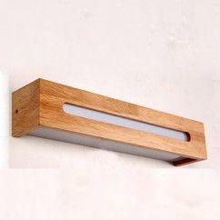 LED Wooden Bathroom Wall Lights Mirror Front Bedroom Bedsides LED Wall Sconce Cabinet Japanese Corridor Wall Lighting Fixtures 3