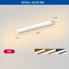 Modern LED Acrylic Bathroom Wall Lights Contracted Long White Plastic Panel Washroom Wall Lamp Mirror Front Wall Sconces 3