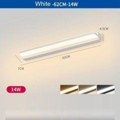 Modern LED Acrylic Bathroom Wall Lights Contracted Long White Plastic Panel Washroom Wall Lamp Mirror Front Wall Sconces 10