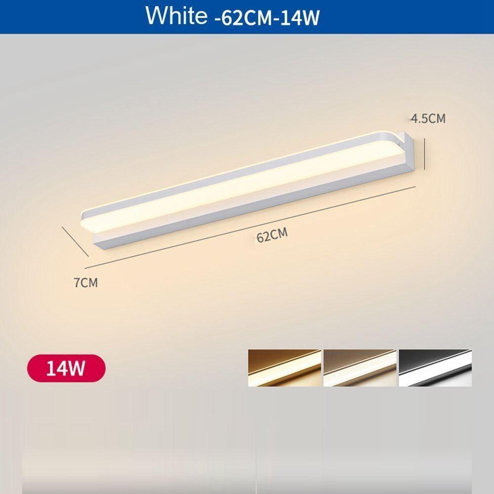 Modern LED Acrylic Bathroom Wall Lights Contracted Long White Plastic Panel Washroom Wall Lamp Mirror Front Wall Sconces 10 Modern LED Acrylic Bathroom Wall Lights Contracted Long White Plastic Panel Washroom Wall Lamp Mirror Front Wall Sconces 10