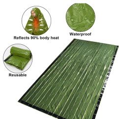 Waterproof Emergency Survival Blanket with Storage Bag Whistle 6 Styles Curtain Sleeping Bag Portable Outdoor Blanket