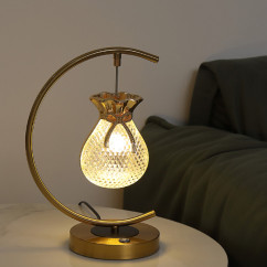 Exquisite Jellyfish Bedroom Bedside Table Light Golden Circle Dining Room Living Room Moon Led Table Lamp Lucky Bag Home