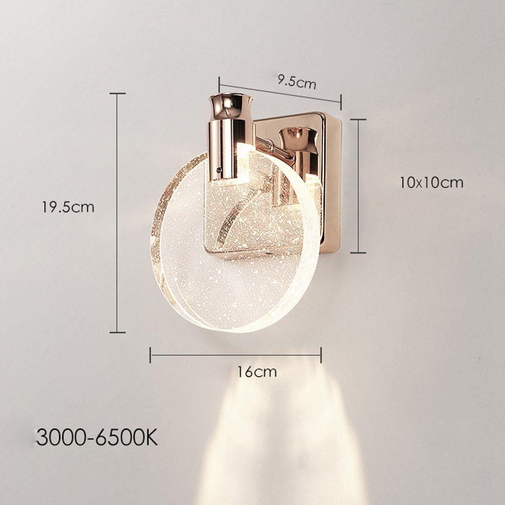 Modern LED Bubble Crystal Bathroom Wall Lamp Mirror Front Wall Light Washroom perfume bottle crystal Lampshade wall Sconces 5