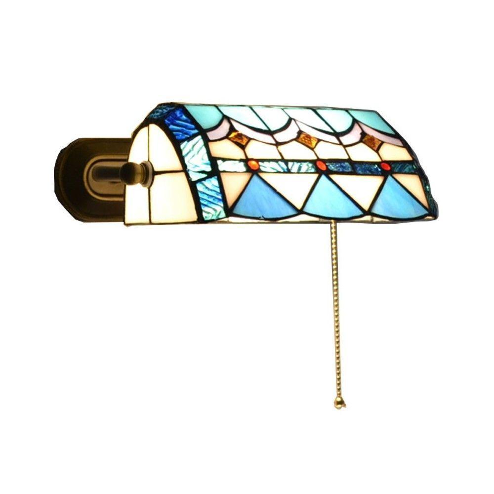 Tiffany Corridor Wall Lights Bedroom Bedsides Beige Glass Lampshade Wall Sconce Balcony Porch Mirror Front Bathroom Wall Light 2