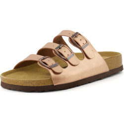 CUSHIONAIRE Women's Lela Cork footbed Sandal with +Comfort