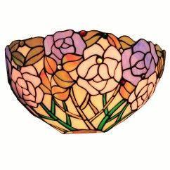 Tiffany Colorful Glass Bedroom Bedsides Wall Lamp Mediterranean Beads Flowers Semi-Circle Hotel Club Corridor Wall Lights 2
