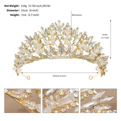 Luxury Handmade Crystal Rhinestone Crown Wedding Bridal Party birthdayr Rhinestone Alloy Tiara