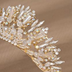 Luxury Handmade Crystal Rhinestone Crown Wedding Bridal Party birthdayr Rhinestone Alloy Tiara