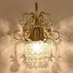 Corridor Crystal Wall Lamp Pastoral French Bedroom Wall Lighting American Village Balcony Living Room Wall Sconces 4