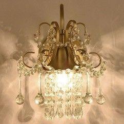 Corridor Crystal Wall Lamp Pastoral French Bedroom Wall Lighting American Village Balcony Living Room Wall Sconces 7