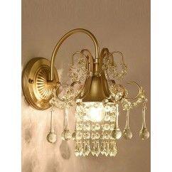 Corridor Crystal Wall Lamp Pastoral French Bedroom Wall Lighting American Village Balcony Living Room Wall Sconces 8