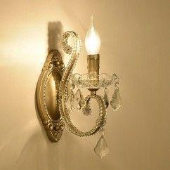 Corridor Crystal Wall Lamp French Bedroom Wall Lighting American Balcony Living Room Wall Sconces 1