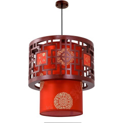 Modern Chinese Theme Adjustable Pendant Light - Stylish Indo