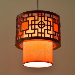 Modern Chinese Theme Adjustable Pendant Light - Stylish Indo
