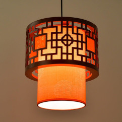 Modern Chinese Theme Adjustable Pendant Light - Stylish Indo