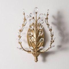 Crystal Branch Wall Lamp American Village Wrought Iron Wall Light Cafe Bedroom Bedside Corridor Wall Lighting 8