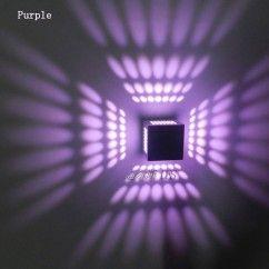 Modern 3W LED Wall Lamps Hollow Out Aluminum Cube Corridor Wall lights Metal Cube KTV Bar Counter Wall Sconces 6