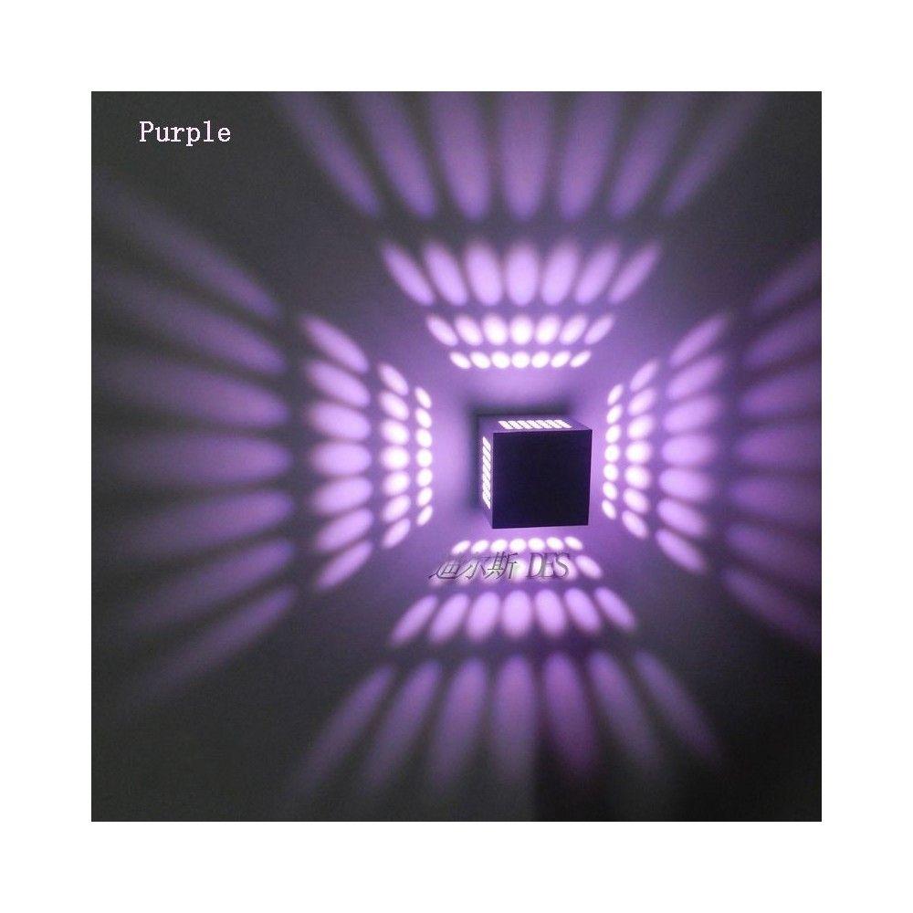 Modern 3W LED Wall Lamps Hollow Out Aluminum Cube Corridor Wall lights Metal Cube KTV Bar Counter Wall Sconces 6
