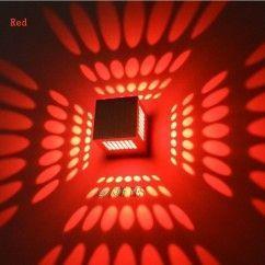 Modern 3W LED Wall Lamps Hollow Out Aluminum Cube Corridor Wall lights Metal Cube KTV Bar Counter Wall Sconces 7