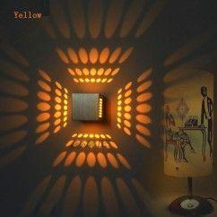 Modern 3W LED Wall Lamps Hollow Out Aluminum Cube Corridor Wall lights Metal Cube KTV Bar Counter Wall Sconces 10