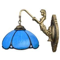 Tiffany Resin Mermaid Glass Corridor Wall Lamps Stair Case Bronze Bedroom Bedsides Wall Sconce Balcony Wall Lighting Fixtures 1