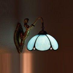 Tiffany Resin Mermaid Glass Corridor Wall Lamps Stair Case Bronze Bedroom Bedsides Wall Sconce Balcony Wall Lighting Fixtures 4