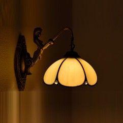 Tiffany Resin Mermaid Glass Corridor Wall Lamps Stair Case Bronze Bedroom Bedsides Wall Sconce Balcony Wall Lighting Fixtures 7