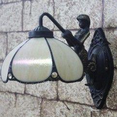 Tiffany Resin Mermaid Glass Corridor Wall Lamps Stair Case Bronze Bedroom Bedsides Wall Sconce Balcony Wall Lighting Fixtures 6