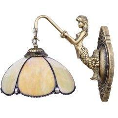 Tiffany Resin Mermaid Glass Corridor Wall Lamps Stair Case Bronze Bedroom Bedsides Wall Sconce Balcony Wall Lighting Fixtures 5