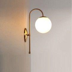 Post Modern Contracted Corridor Wall Lights Bedroom Wall Lamp White Glass Bedsides wall lights Mirror Wall Lighting Fixtures 5