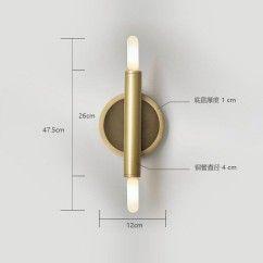 Modern Pure Copper Corridor Bathroom Wall Lights Villa Bedroom Bedsides Wall Balcony Stair Case Wall Lamps 6