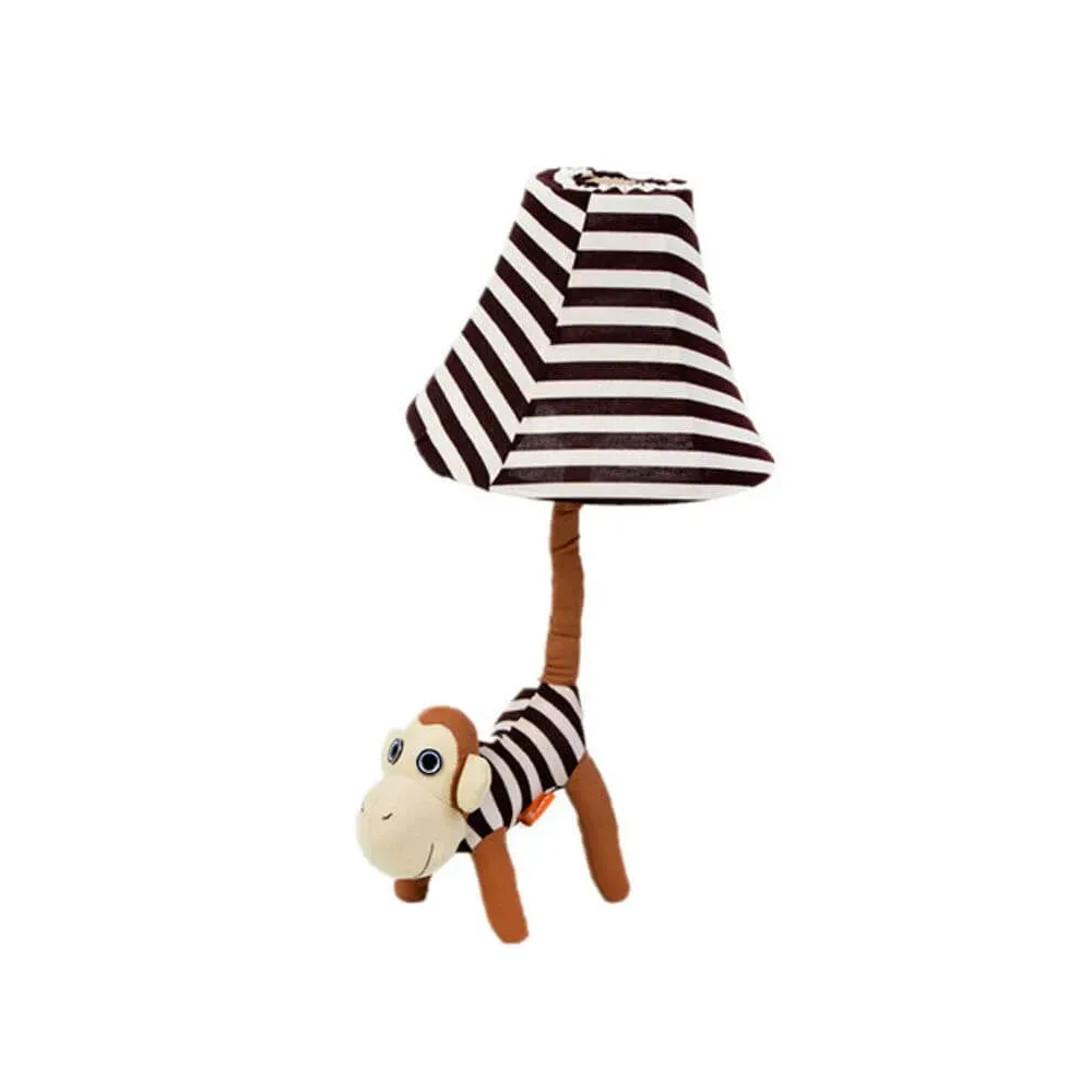 Fabric Animal Table Lamp Cartoon Style Monkey Cat Bedside Night Desk Light 2